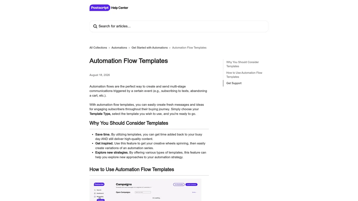 Preview of Postscript Flow Templates
